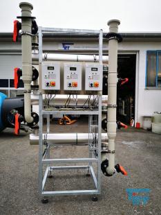 show details - used UV unit for water disinfection mounted on rack/ high pure water desinfection 