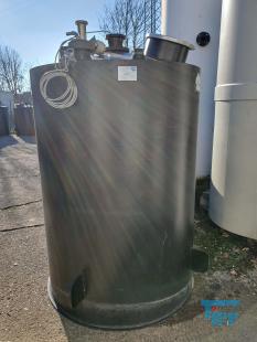 show details - used plastic / plastic chemical storage tank with collection container, made of PE with leakage probe 
