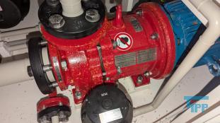 show details - used Single stage plastic lined magnetic drive close coupled centrifugal chemical pump 